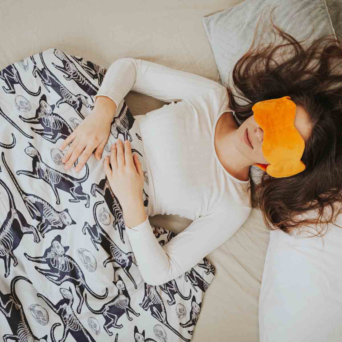 Set di biancheria da letto con coperta terapeutica Gatto di Halloween