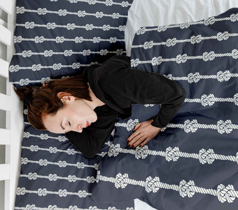 Set di biancheria da letto con coperta terapeutica Nodo marinaresco