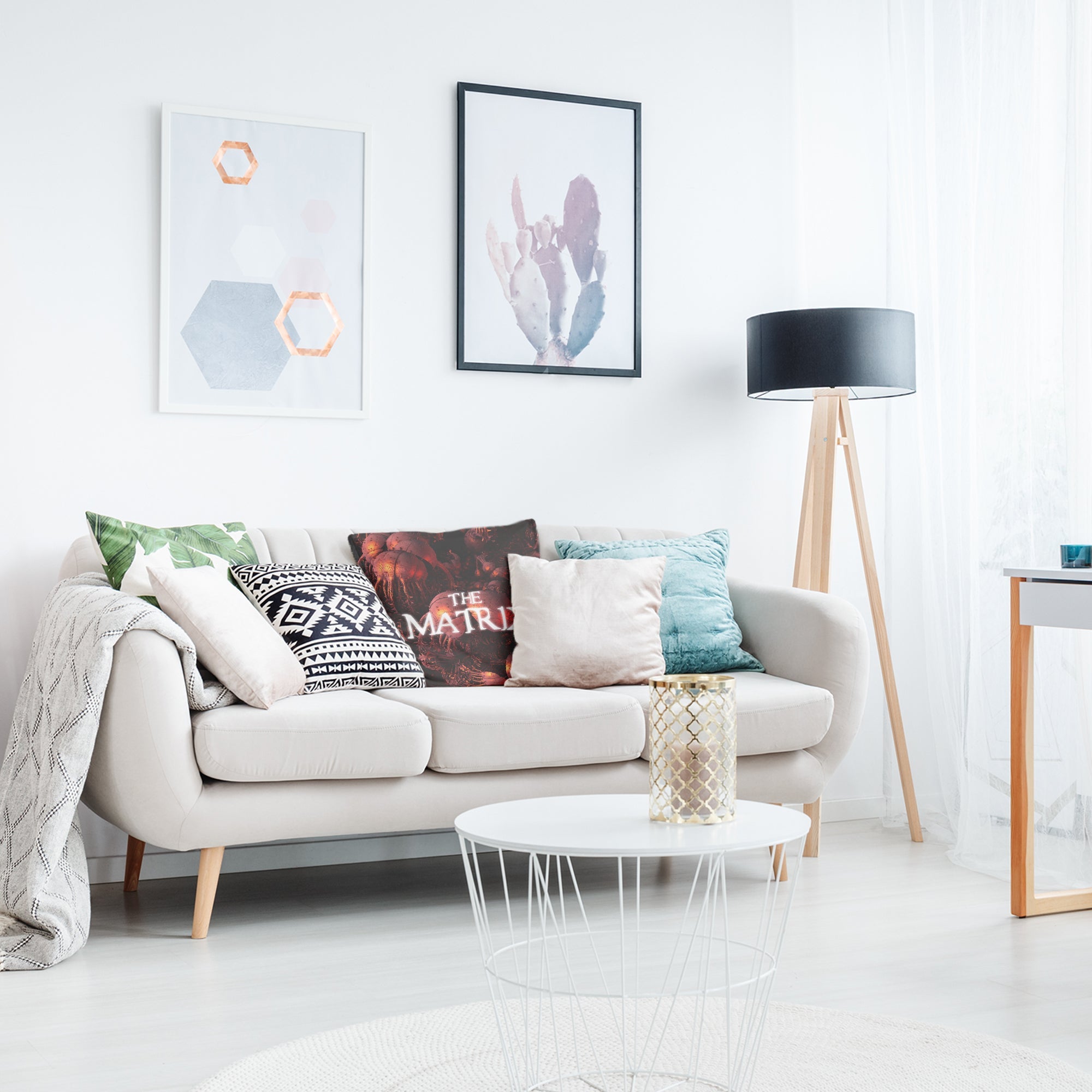 Cuscino salute rosso The Matrix Schriftzug