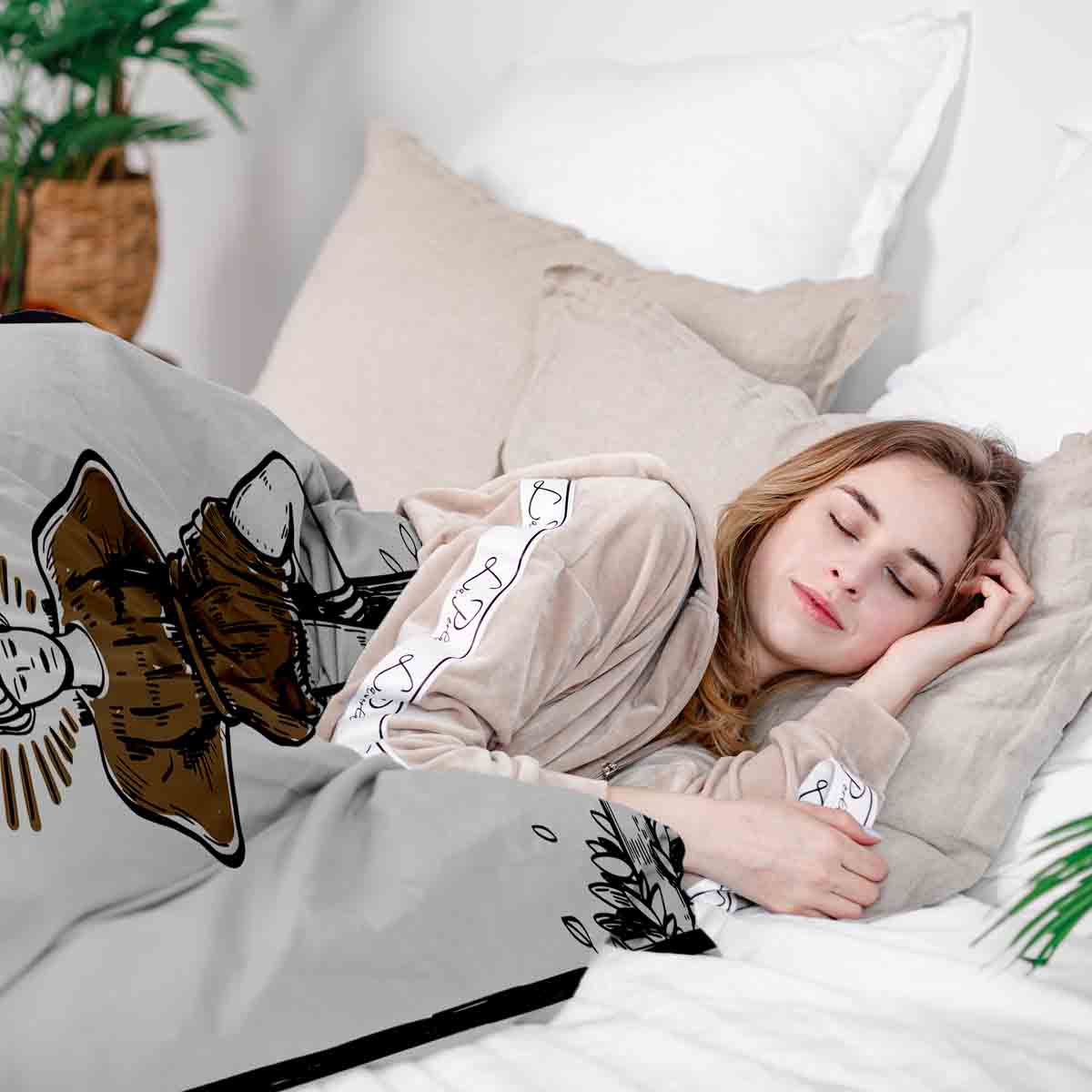 Set di biancheria da letto con coperta terapeutica L'Appeso