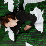 Coperta terapeutica originale - Rivestimento in cotone Matrix Code verde