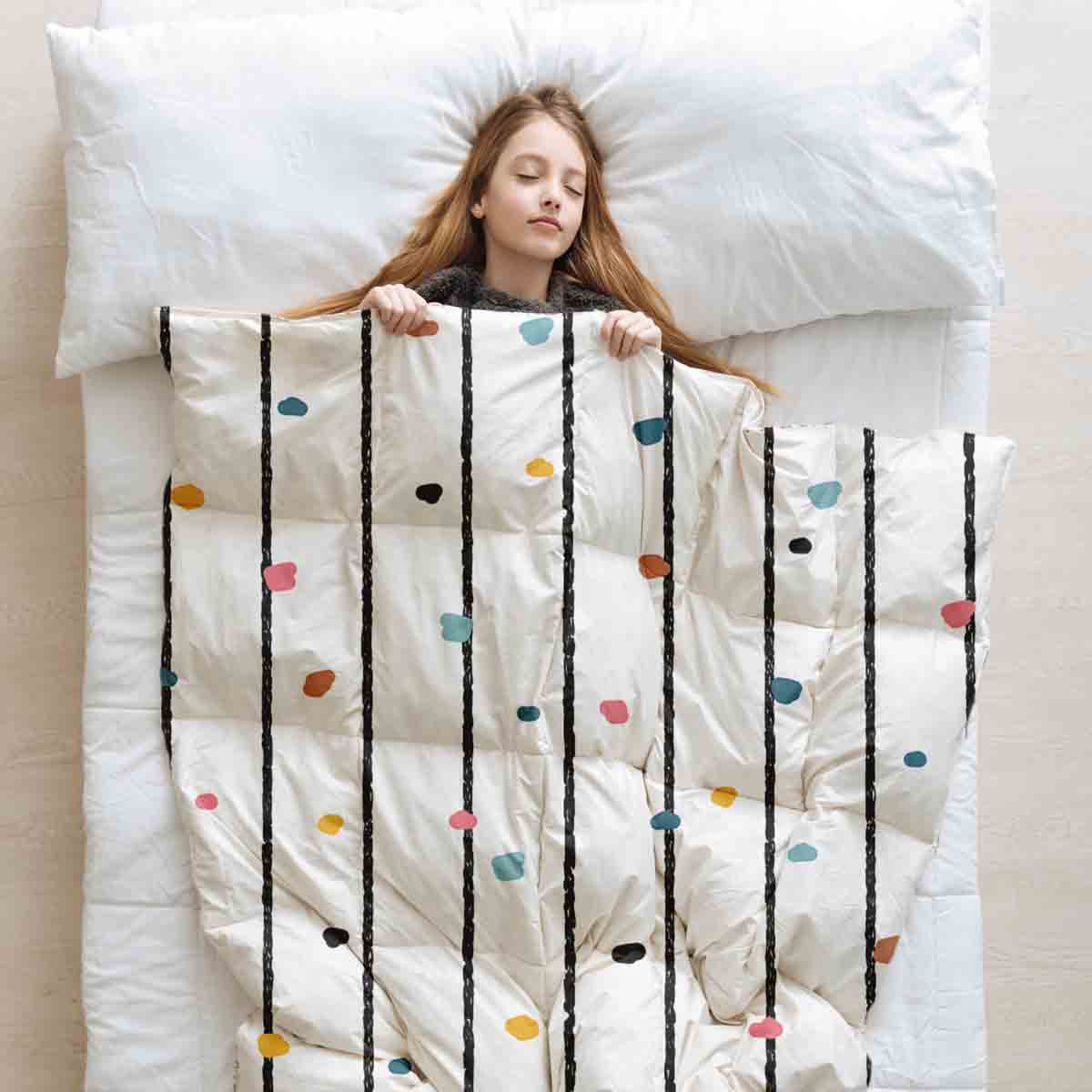 Coperta terapeutica originale - Rivestimento in cotone con puntini colorati