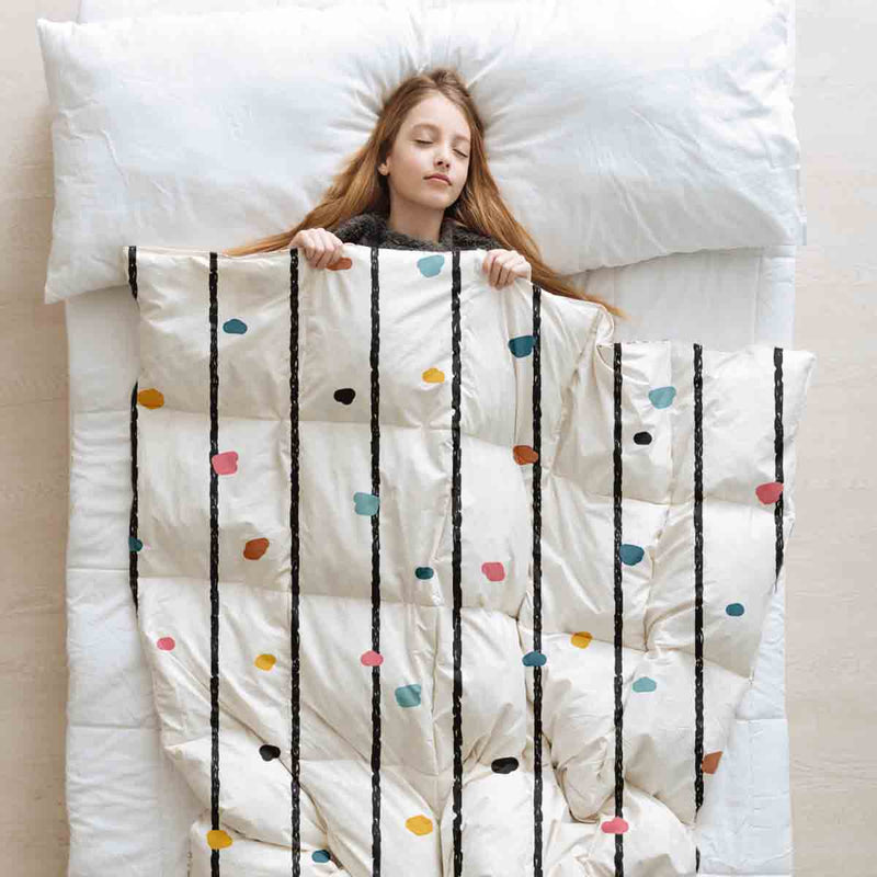 Coperta terapeutica originale - Rivestimento in cotone con puntini colorati