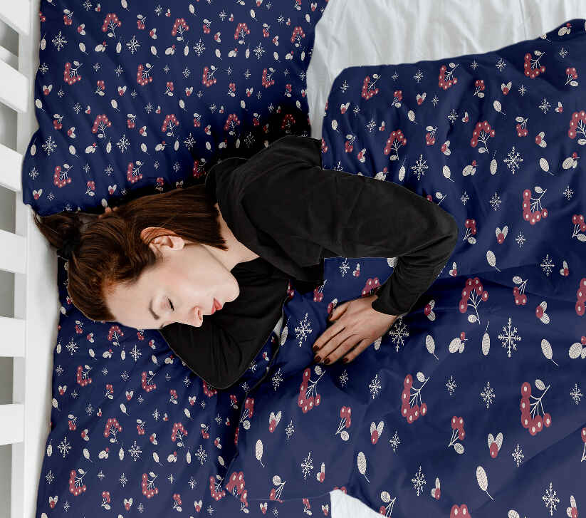 Set di biancheria da letto con coperta terapeutica blu ribes