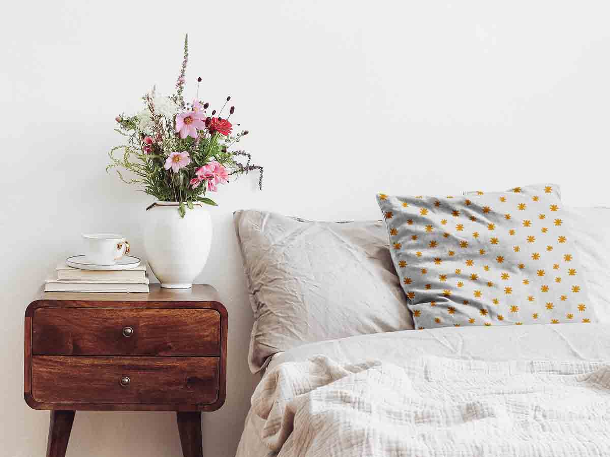 Cuscino sanitario fiori gialli