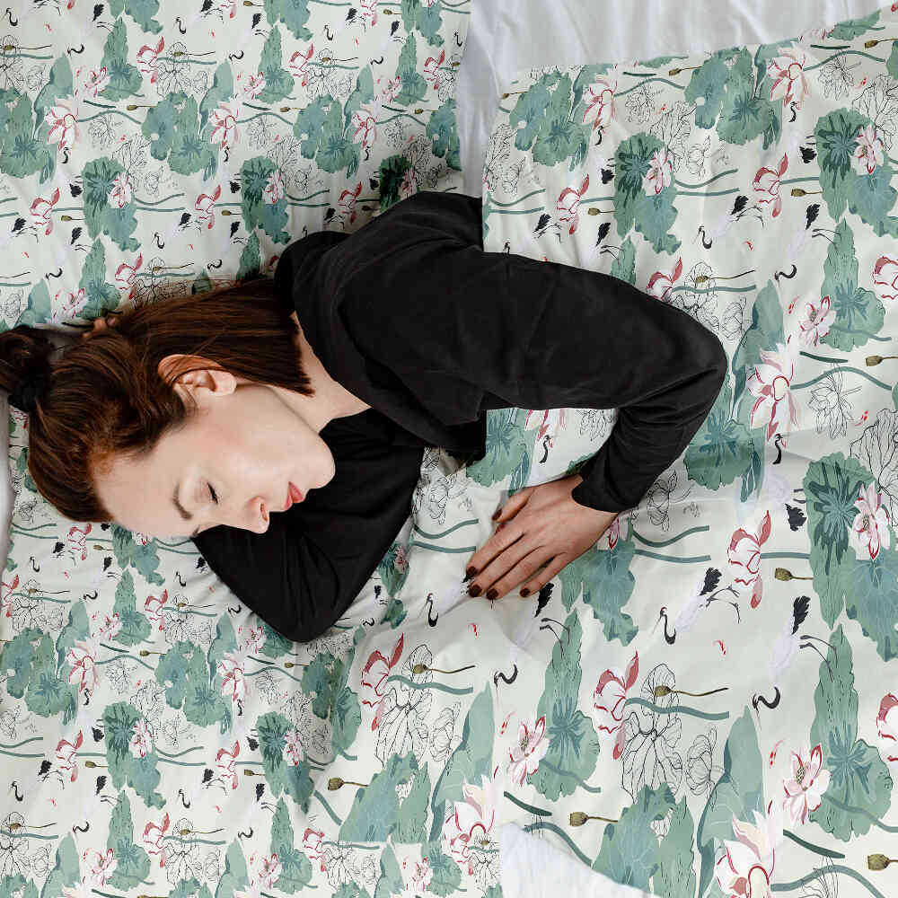 Set di biancheria da letto con coperta terapeutica Ninfea