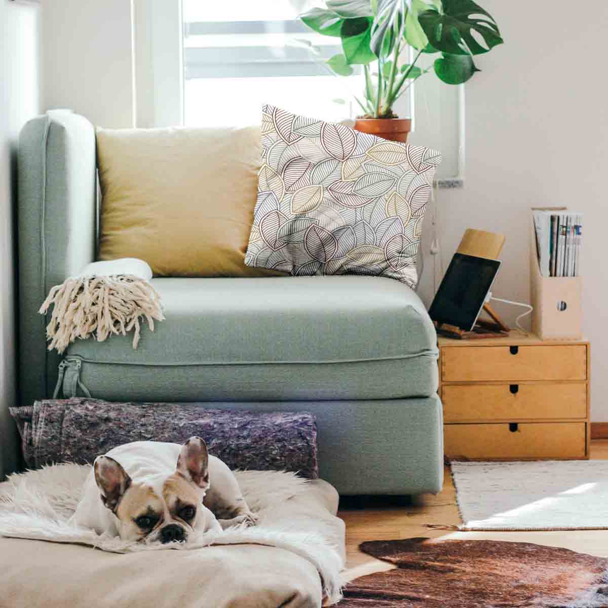 Cuscino sanitario foglie di palma colorate