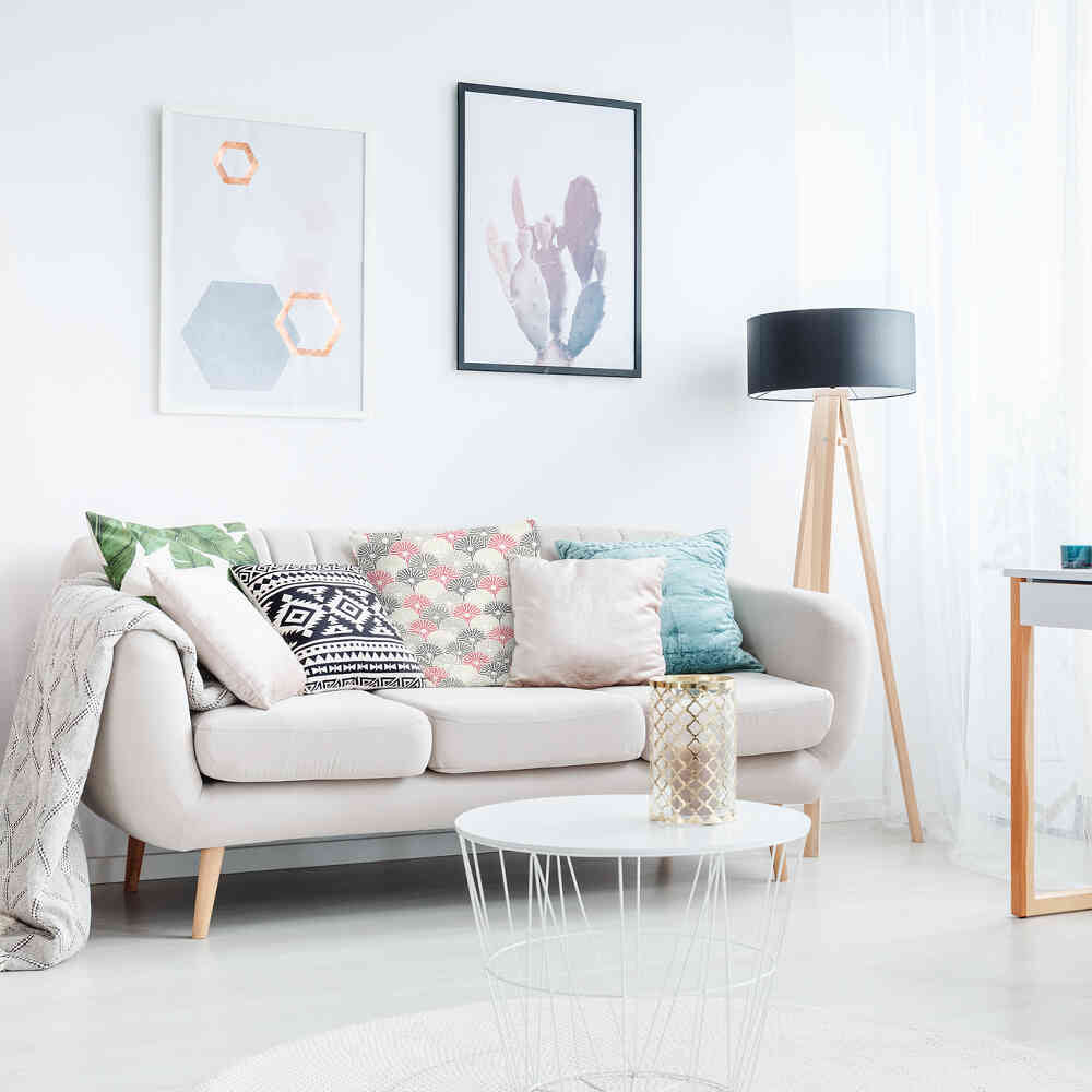 Cuscino per la salute fiori astratti colorati