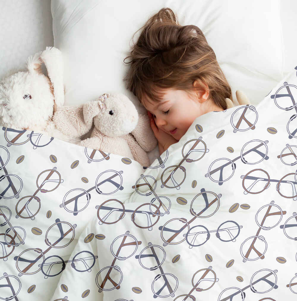 Set di biancheria da letto con coperta terapeutica e occhiali di Harry