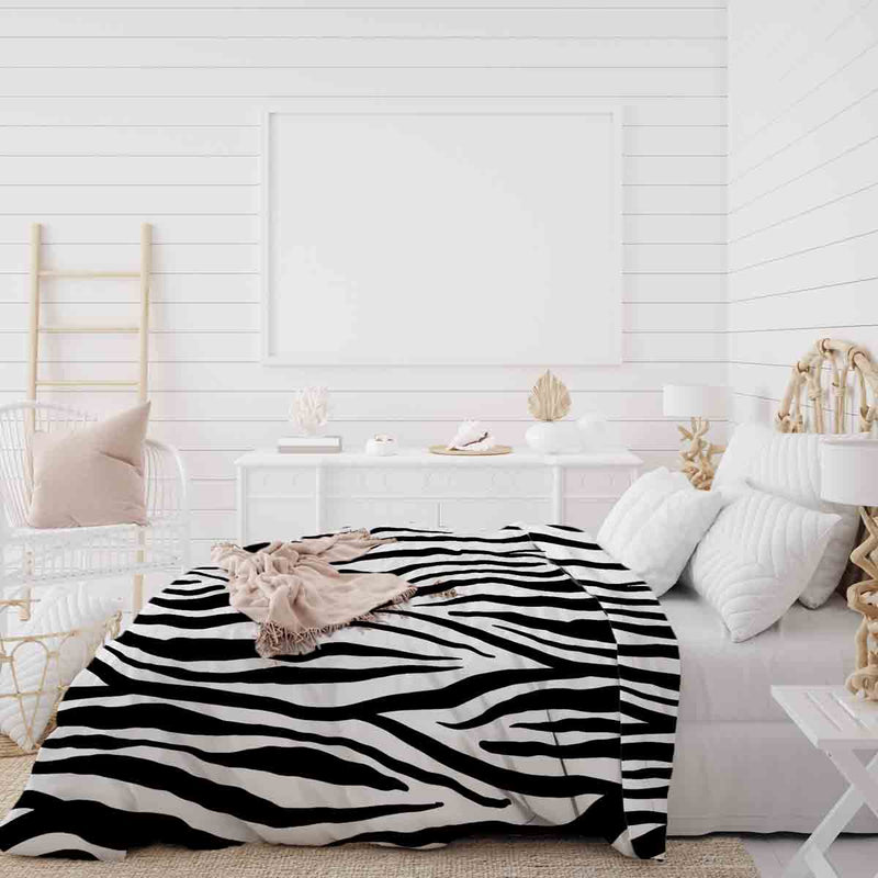 Set copripiumino coperta terapeutica stampa zebra