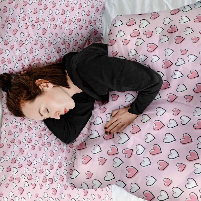 Coperta terapeutica originale - Rivestimento in cotone con dolci cuoricini