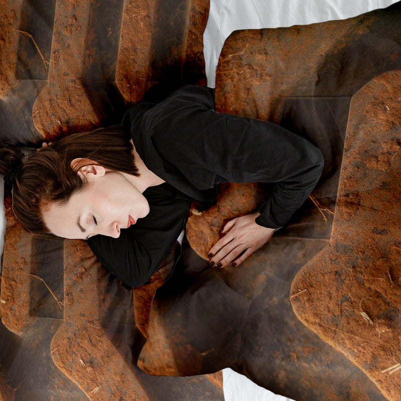 Set di biancheria da letto con coperta terapeutica Terra marrone