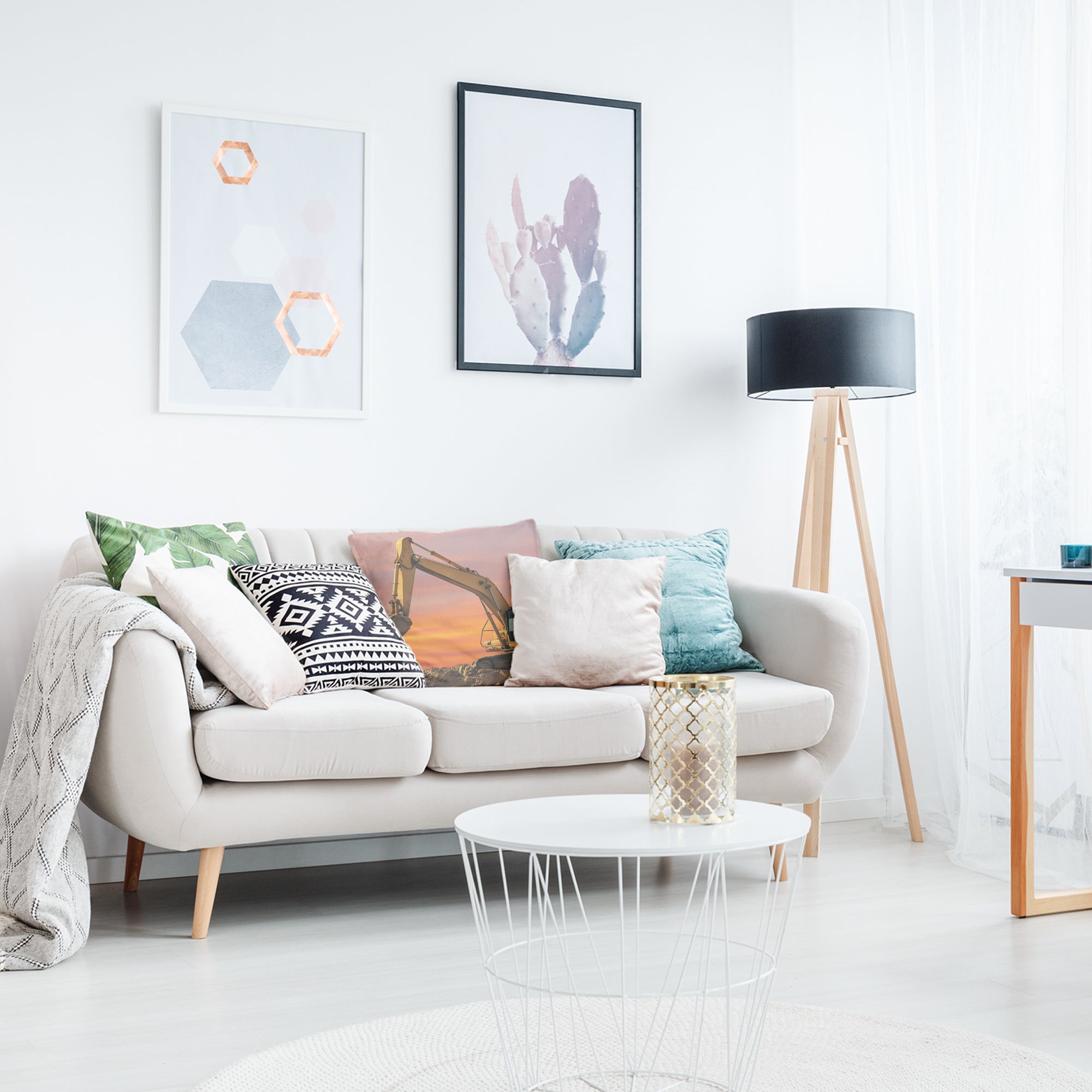 Cuscino salute trattore all'alba