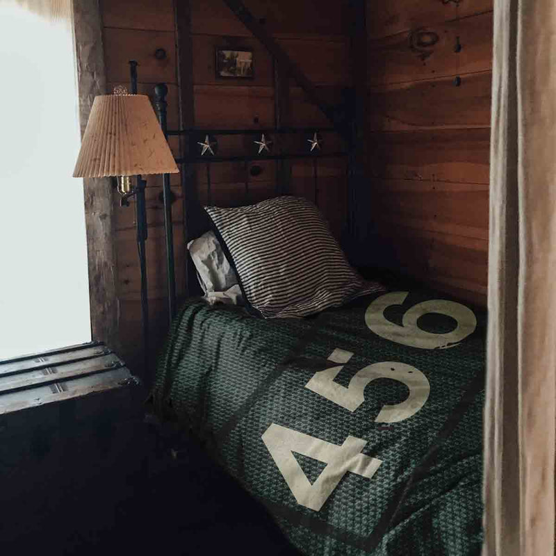 Set di biancheria da letto con coperta terapeutica verde 456