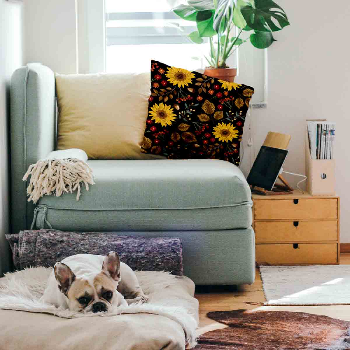 Cuscino sanitario con girasole