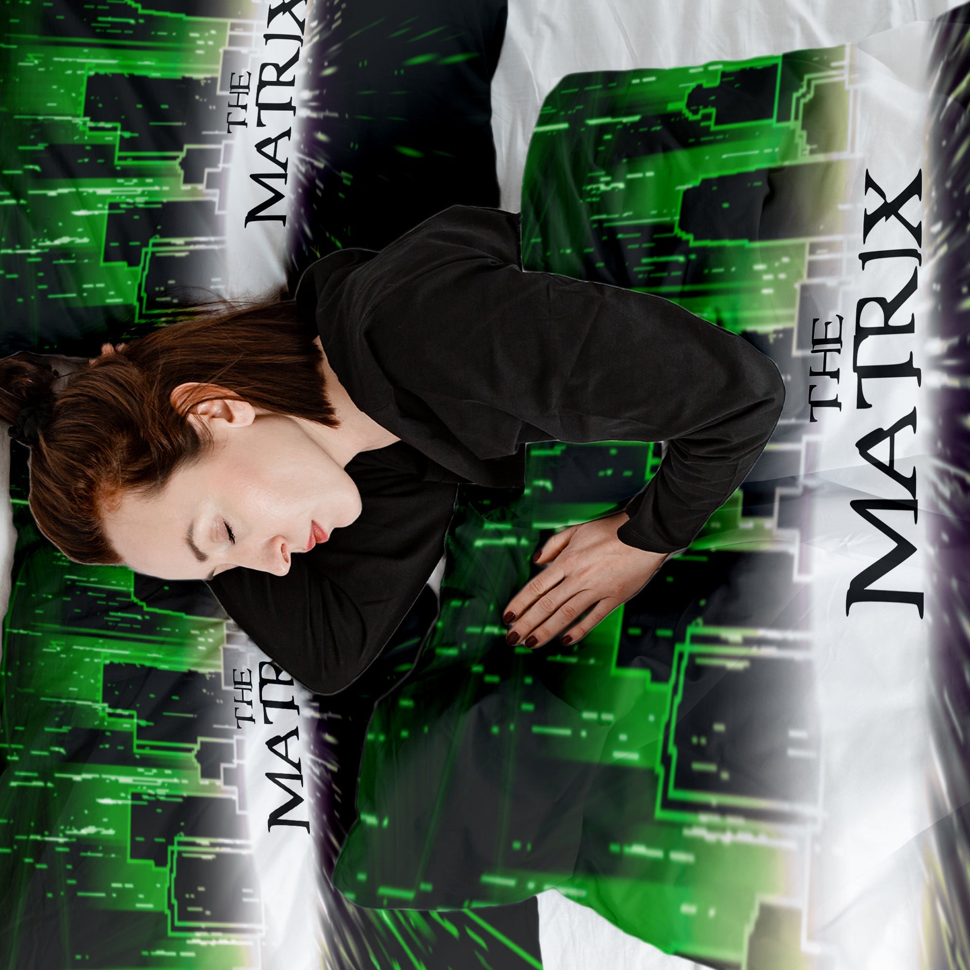 Set di biancheria da letto con coperta terapeutica città The Matrix