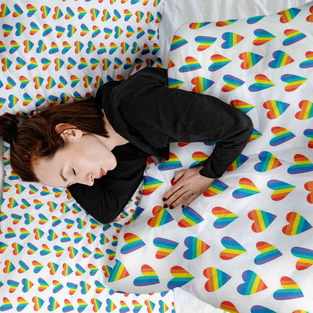 Set di biancheria da letto con coperta terapeutica LOVE IS LOVE