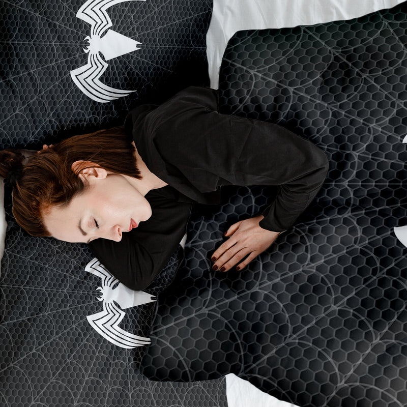Coperta terapeutica originale - Rivestimento in cotone nero con ragno