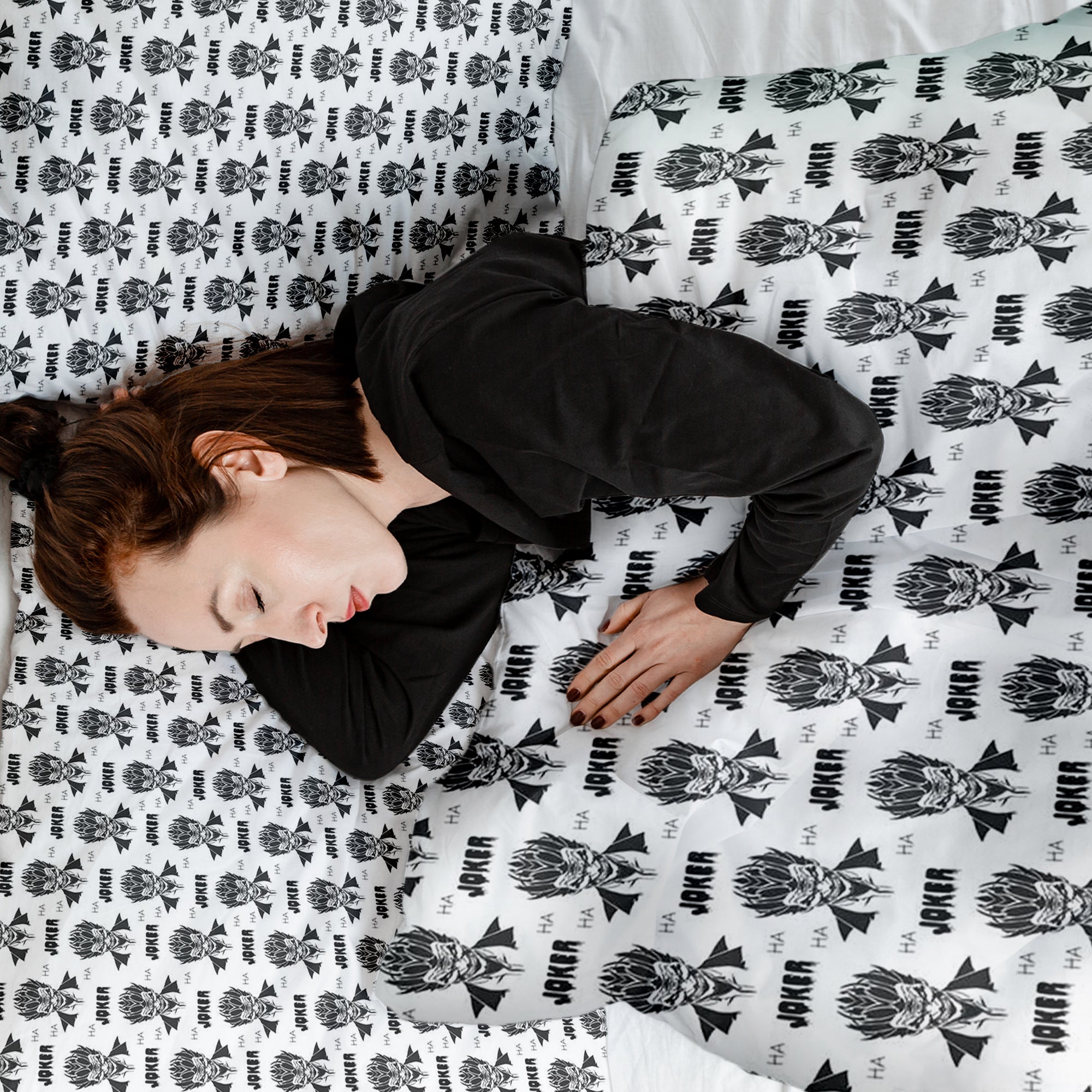 Coperta terapeutica originale - Rivestimento in cotone Joker bianco e nero