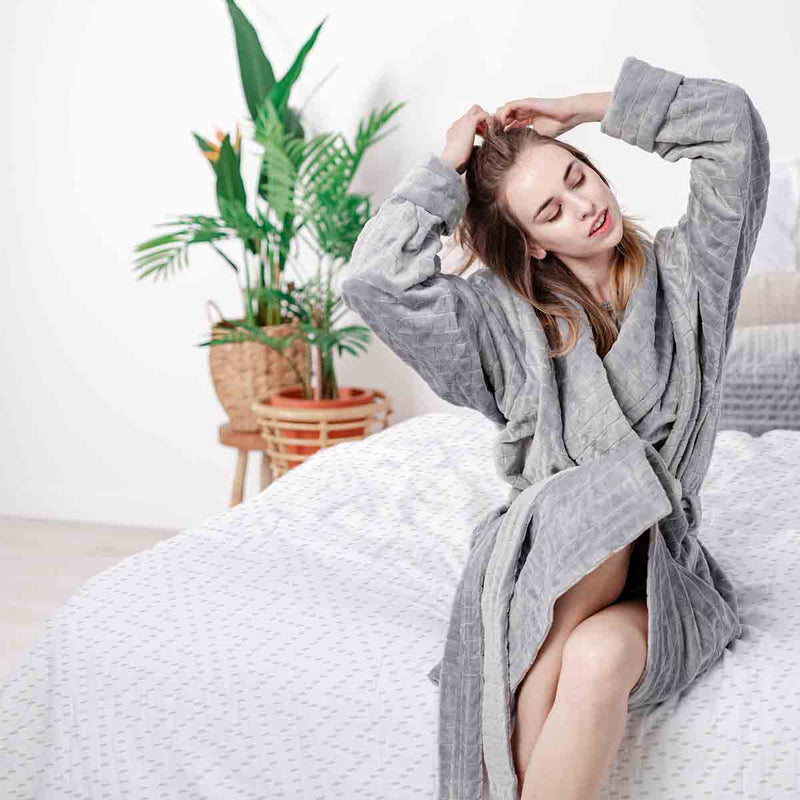 Set di biancheria da letto con coperta terapeutica a pois pentagonali