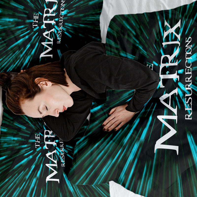 Coperta terapeutica originale - Rivestimento in cotone con scritta The Matrix