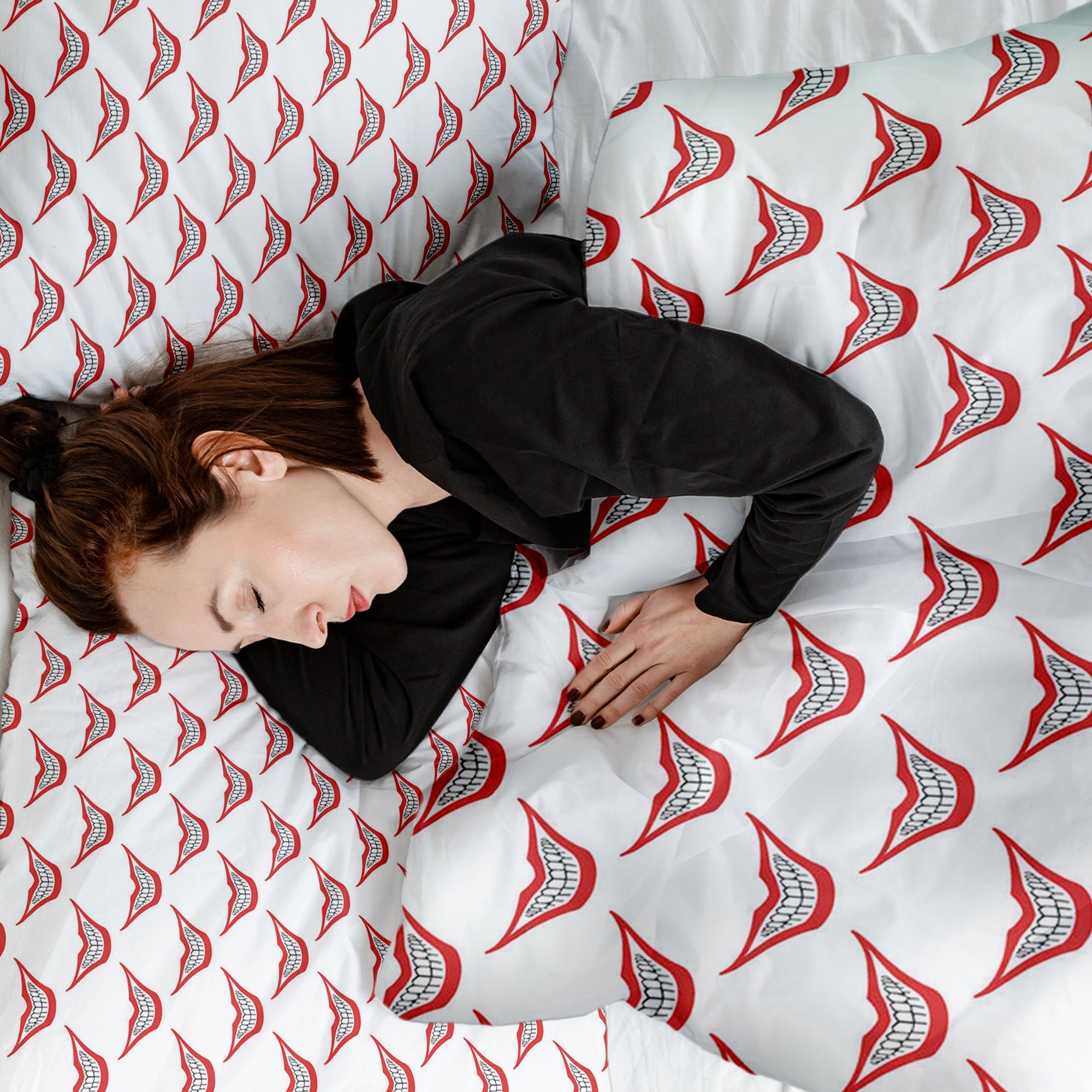 Set di biancheria da letto con coperta terapeutica bianca Joker