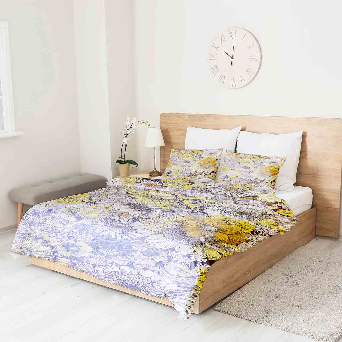 Coperta terapeutica originale - Rivestimento in cotone fiori gialli