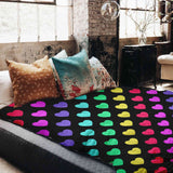 Set di biancheria da letto con coperte terapeutiche cuori colorati