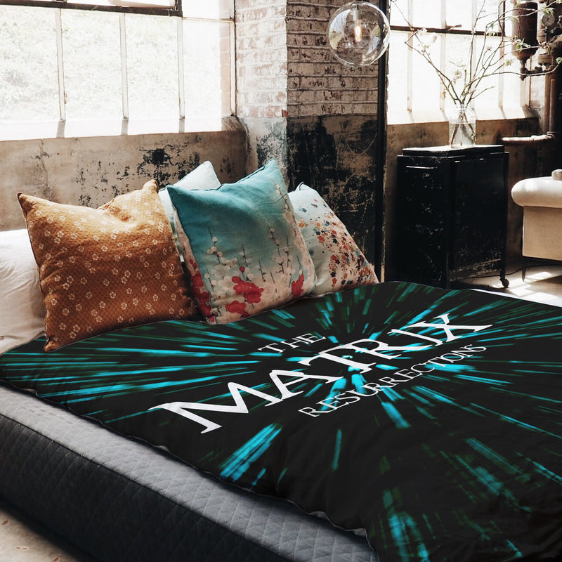 Coperta terapeutica originale - Rivestimento in cotone con scritta The Matrix