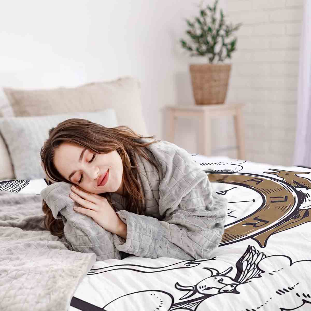 Set di biancheria da letto con coperta terapeutica Ruota della Fortuna