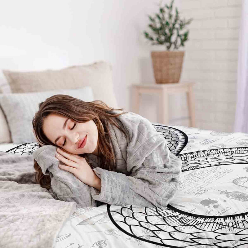 Coperta terapeutica originale - Rivestimento in cotone con motivo a serpente