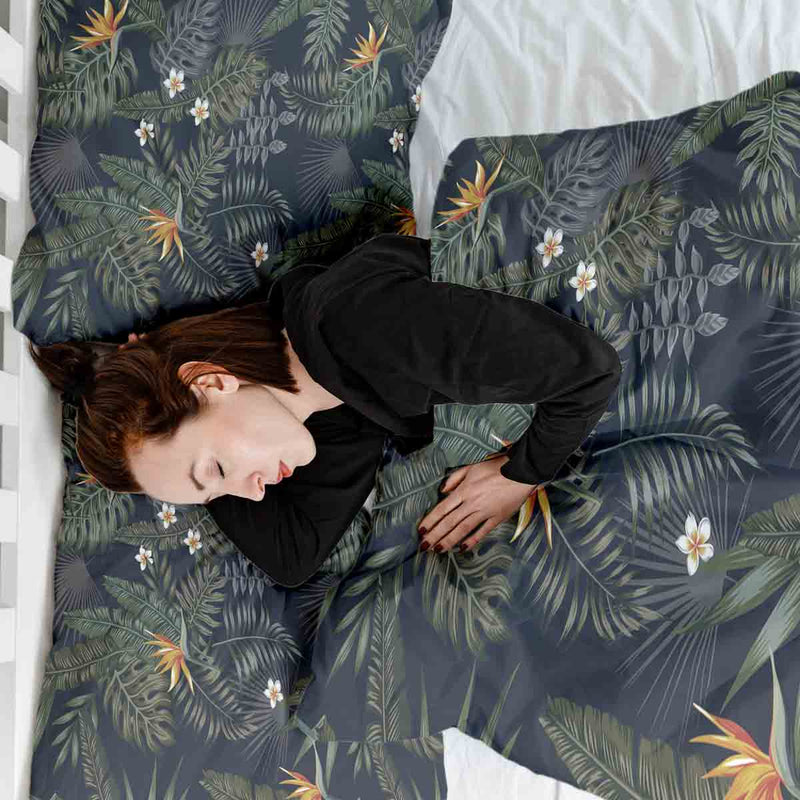 Set copripiumino coperta terapeutica foresta pluviale