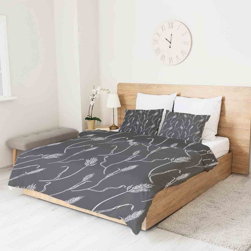 Coperta terapeutica originale - Rivestimento in cotone grigio scuro con rami bianchi