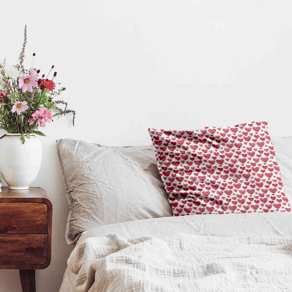 Cuscino salute Cuori rossi