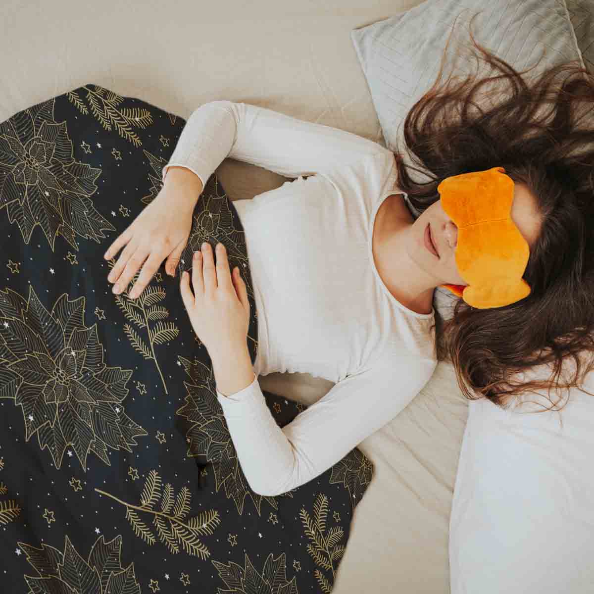 Set di biancheria da letto con coperta terapeutica nero stella di Natale