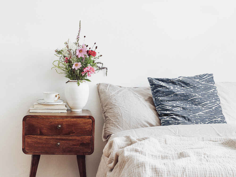 Cuscino sanitario motivo ondulato blu