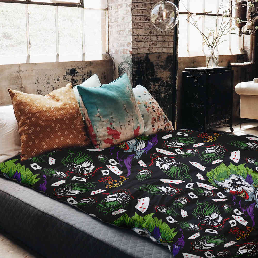 Set di biancheria da letto con coperta terapeutica Joker colorato