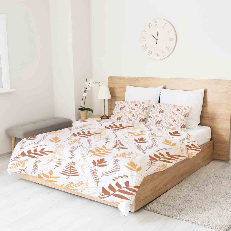 Coperta terapeutica originale - Rivestimento in cotone bianco con rami autunnali