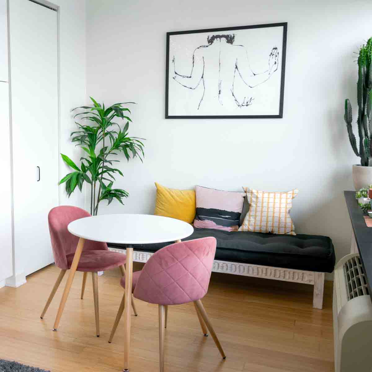 Cuscino salute giallo a quadri