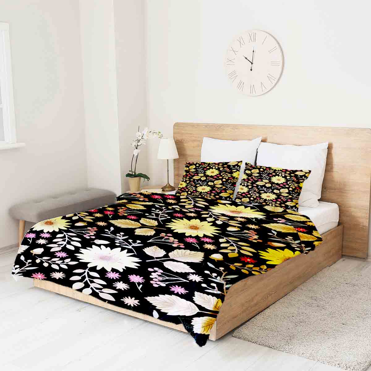 Set di biancheria da letto con coperta terapeutica con girasole