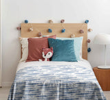 Set di biancheria da letto con coperte terapeutiche pesci blu