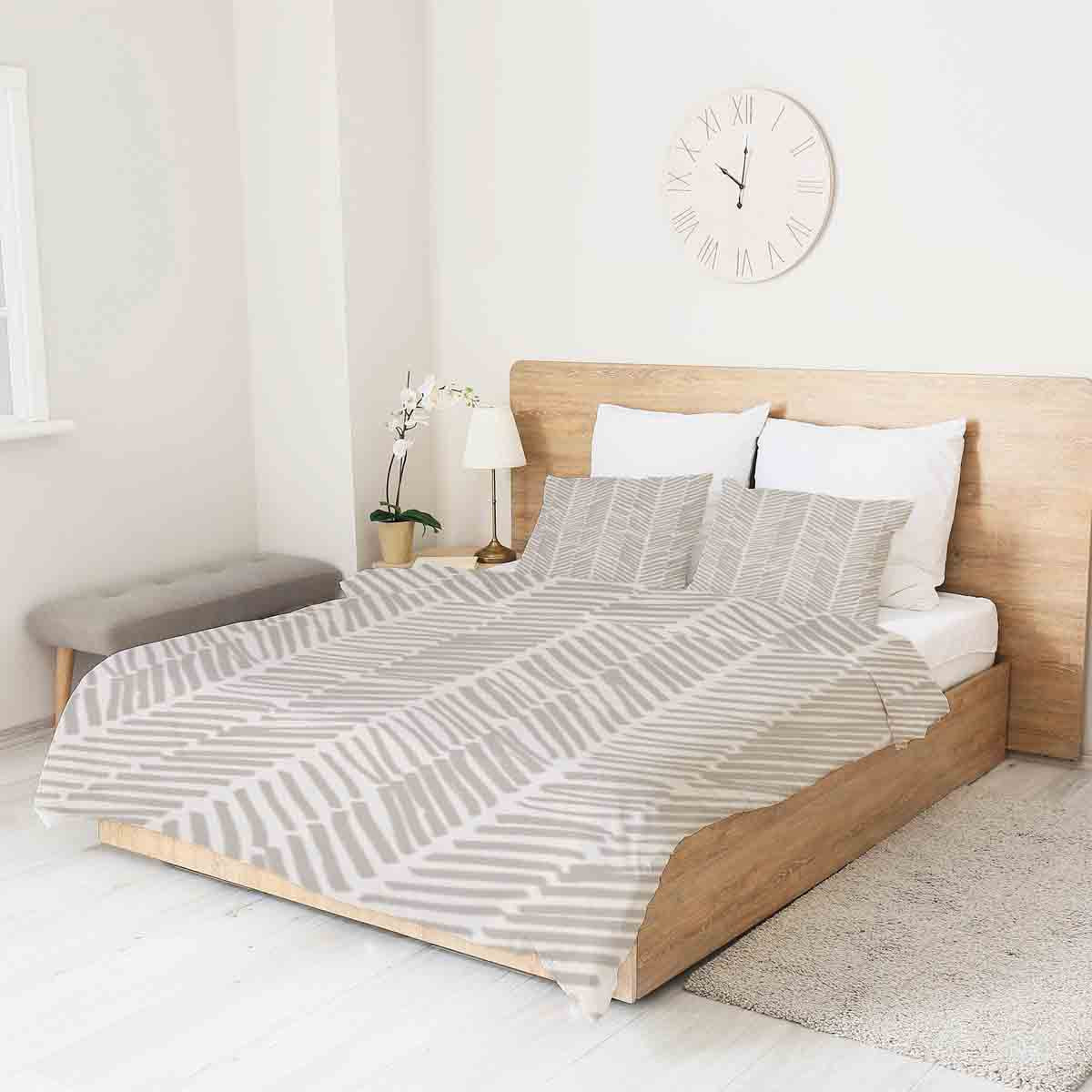 Coperta terapeutica originale - Rivestimento in cotone beige con strisce