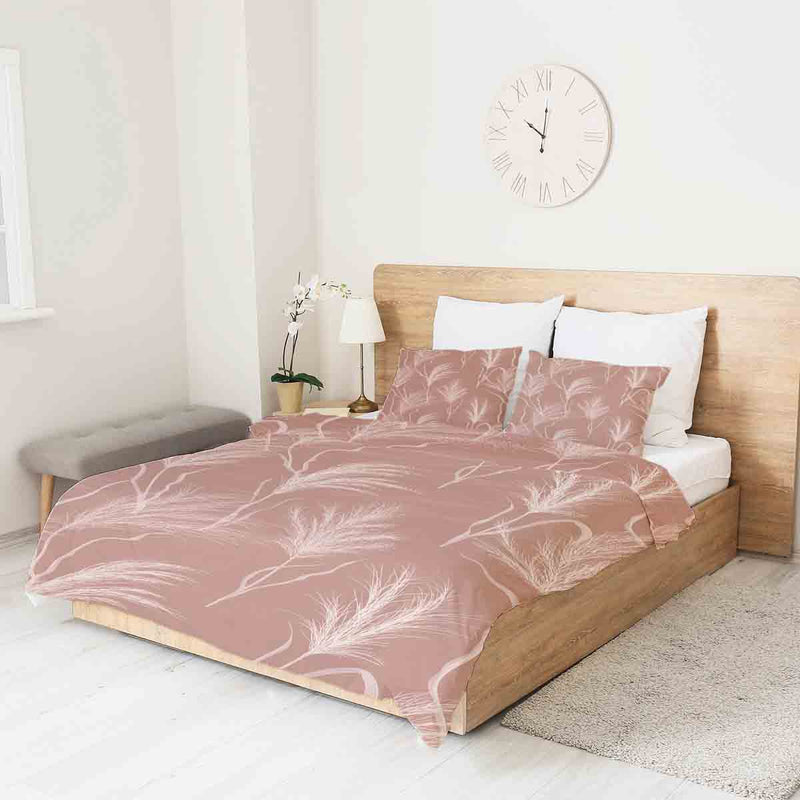 Coperta terapeutica originale - Rivestimento in cotone rosa antico con erba della Pampas