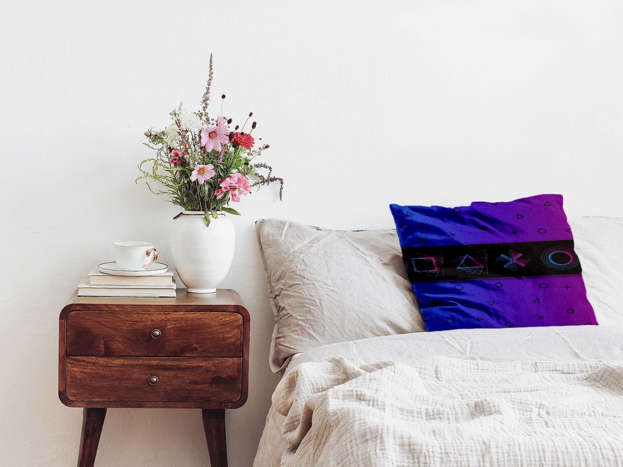 Cuscino salute viola con forme