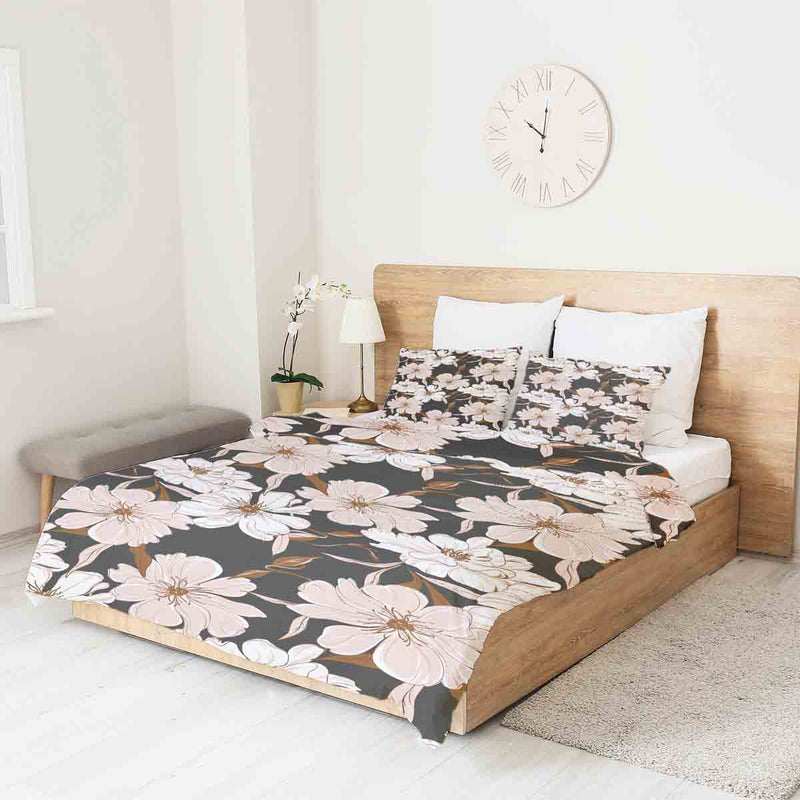 Coperta terapeutica originale - Rivestimento in cotone con fiori di aster rosa