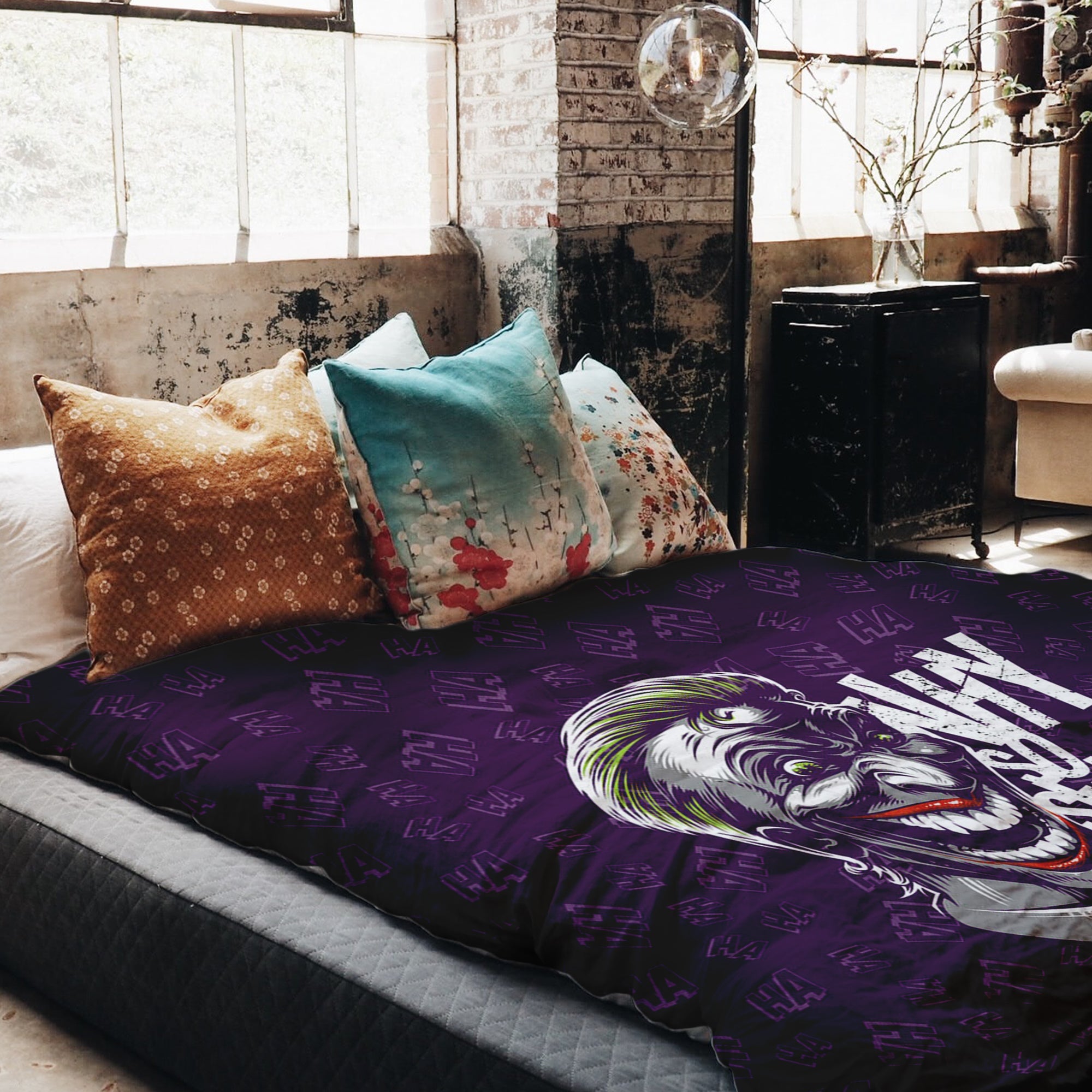 Coperta terapeutica originale - Rivestimento in cotone viola Why So Serious?