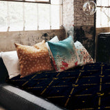 Set di biancheria da letto con coperte terapeutiche blu con ancora