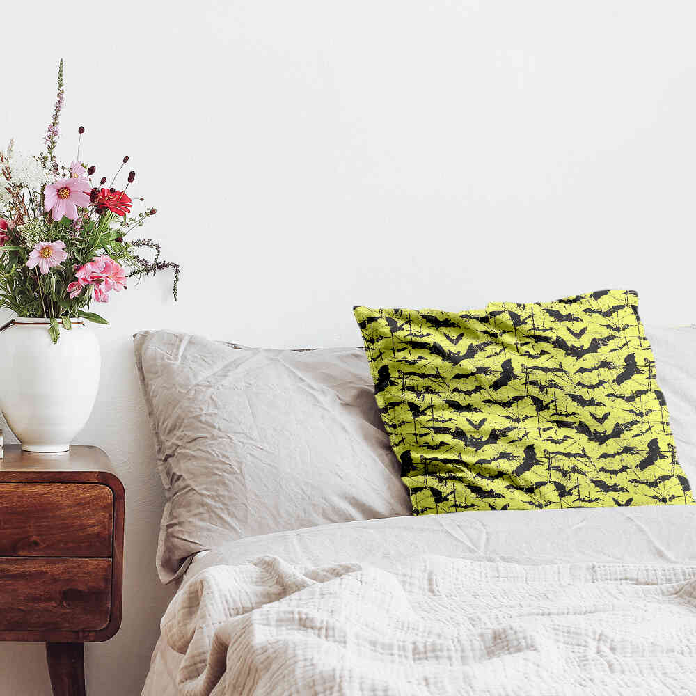 Cuscino salute giallo pipistrello