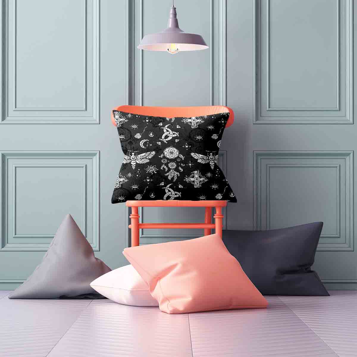 Cuscino salute nero libellula spaventosa