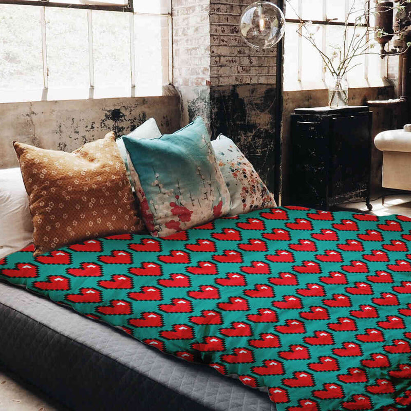 Set di biancheria da letto con coperta terapeutica Computer Love